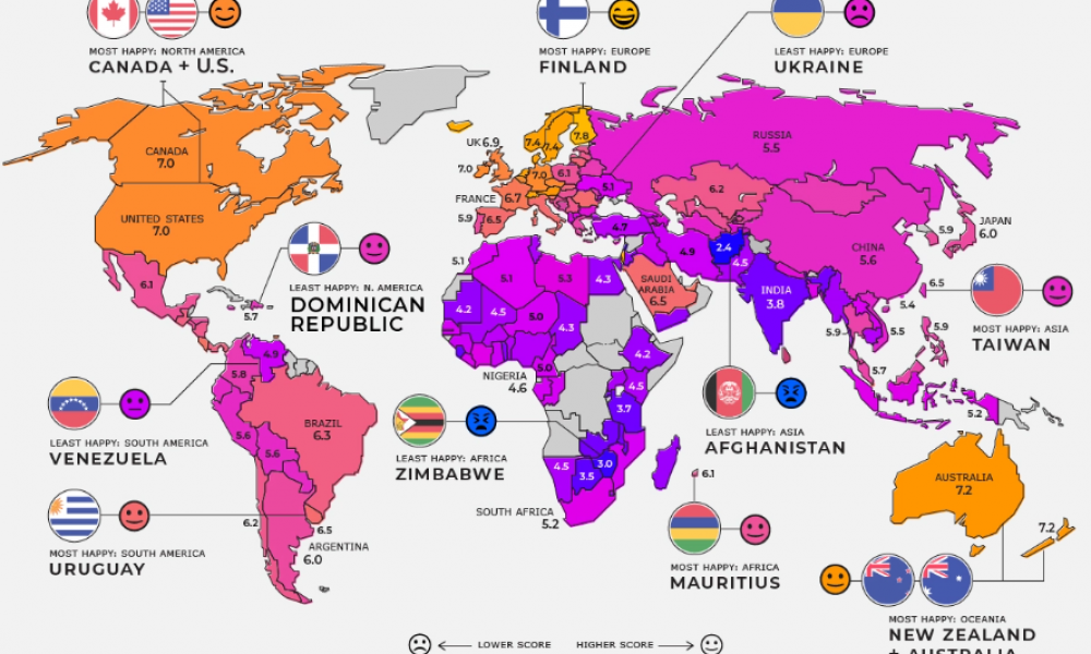 Entre pandemia e guerra, esta é a lista dos países mais e menos felizes do mundo.